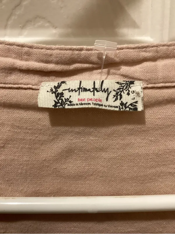 Free People Dusty Pink Peasant Tunic Top - Image 3