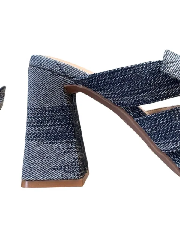 NWOT NYDJ Loreri Denim Heeled Sandals Size 5.5 - Image 3