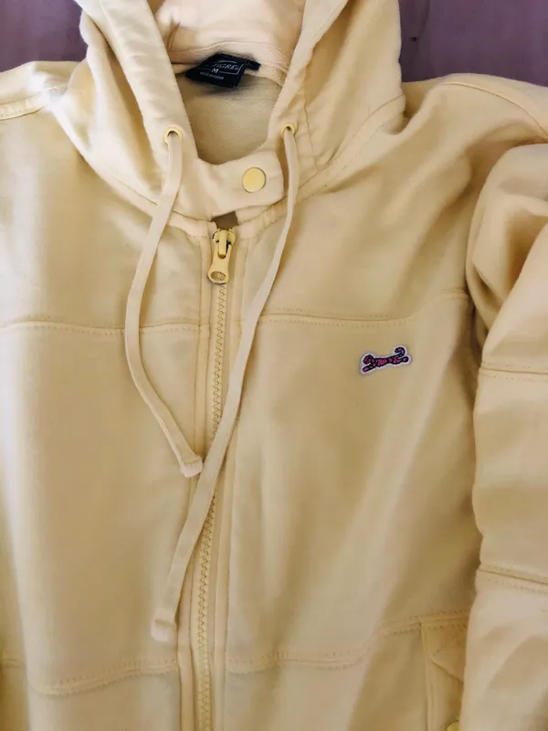 Le Tigre Butter Yellow Zip Up Hoodie - Image 3