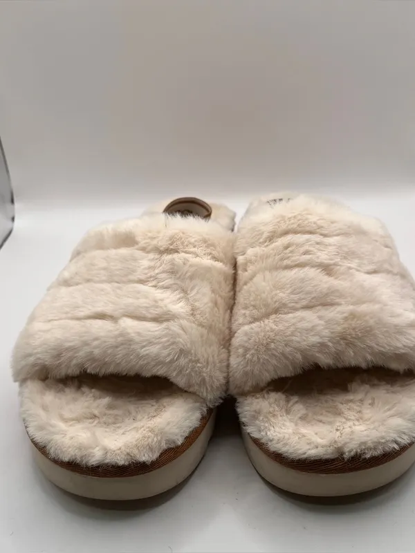 Koolaburra by UGG Natural Fuzz'N II Womens Size 11 Beige Slippers EUC - Image 8