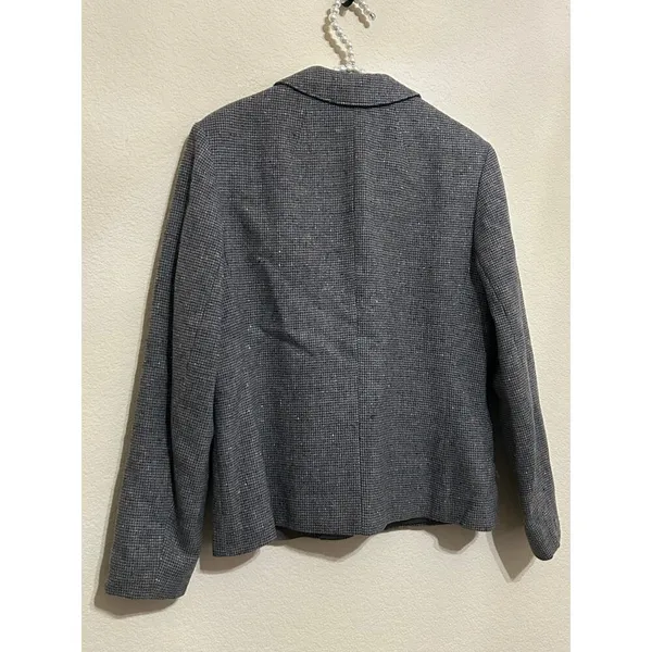 Vintage Pendleton Virgin Wool Blazer Women's Size Large Gray Academia 1950s USA - Image 8