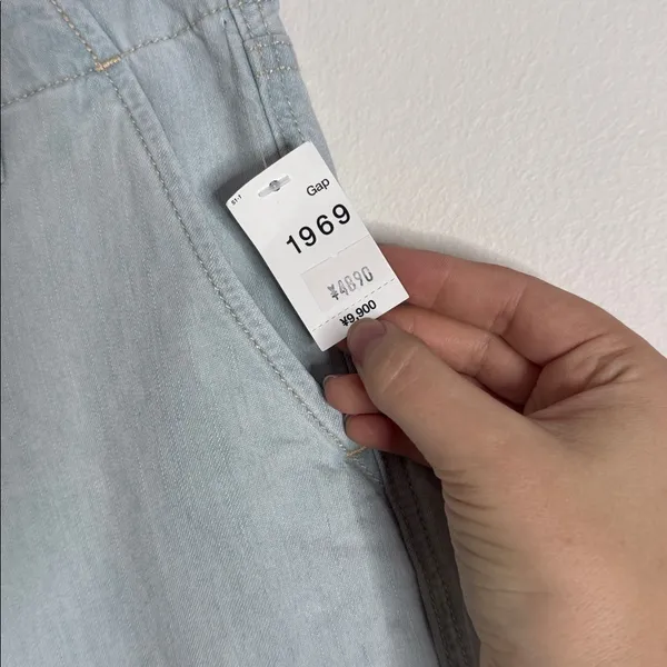 GAP 1969 Boyfriend Flare Low Rise Light Blue Denim Japanese Jeans sz Junior 1 - Image 14