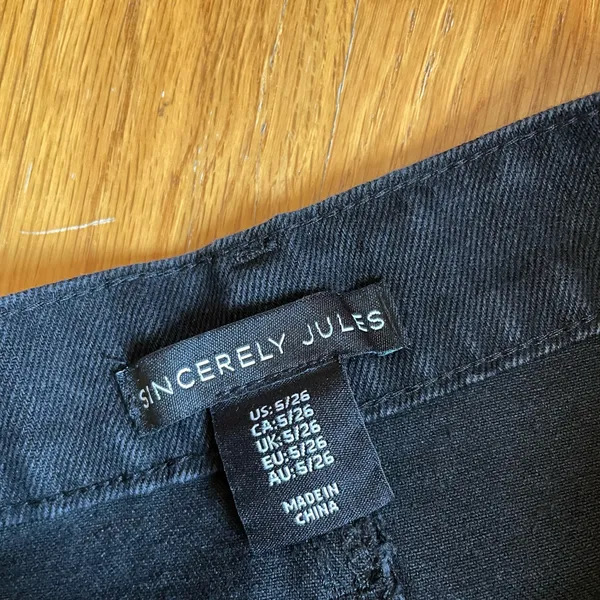 Sincerely Jules Women’s Black Denim Cargo Maxi Skirt Size 5/26 NWT - Image 6