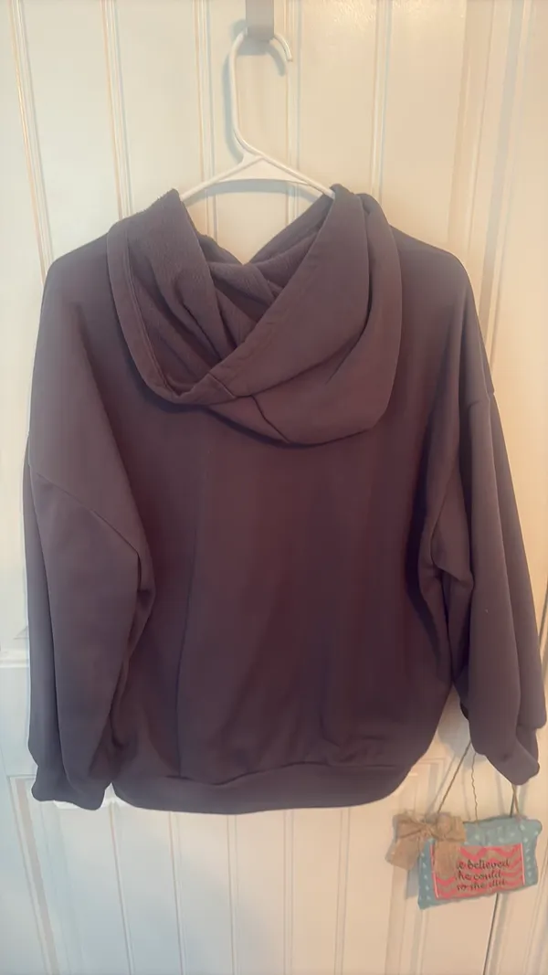 Bow Hoodie Brown - Image 2