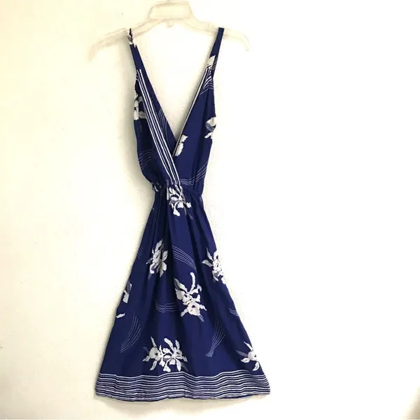 Vintage 70’s‎ Young Edwardian spaghetti strap surplus Hawaiian print sundress S* - Image 8