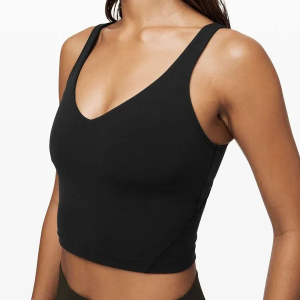 Lululemon Align Tank in Black Stretch Yoga Solid Athletic Sleeveless Top Cropped - Image 3