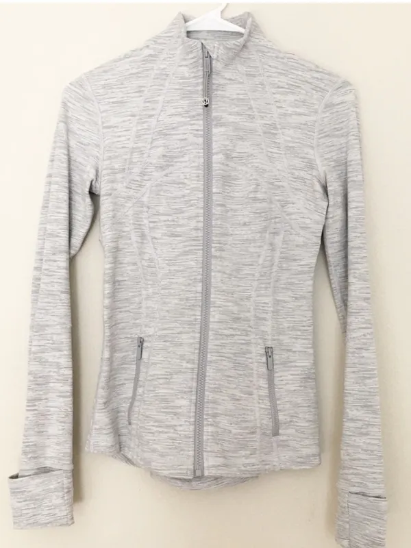 Lululemon Define Jacket Space Ice Grey Dye Size 12 Barely Worn - Image 3