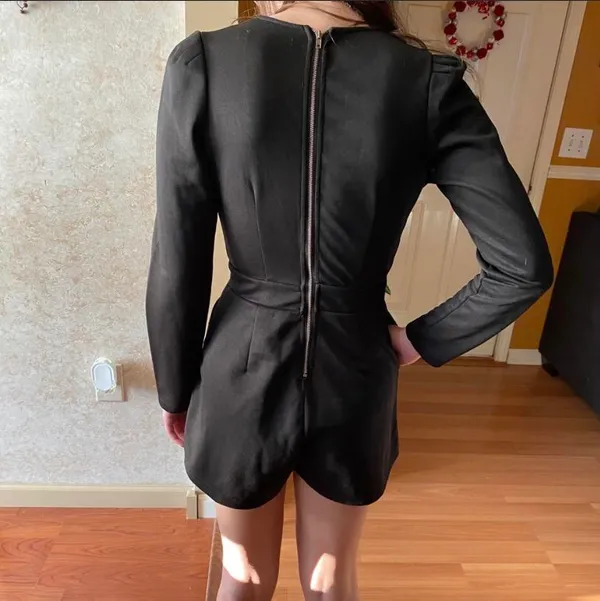 Hello Molly Black Romper - Image 2