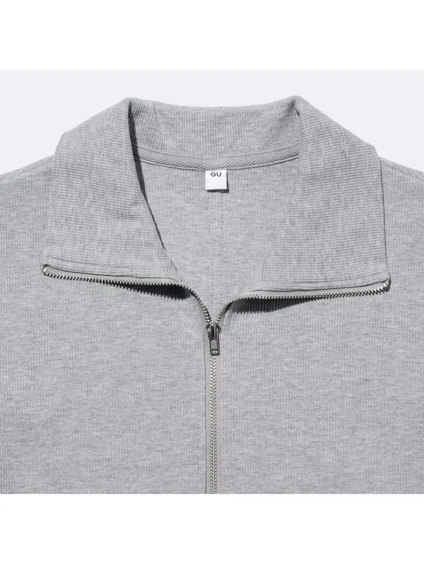 Uniqlo GU Ribbed Double-Zip Cardigan NWT Gray S - Image 7