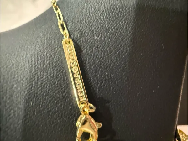 Kendra Scott | Gold Plated Orange & Pink Ombré Necklace with Pink Bird | #200 - Image 4