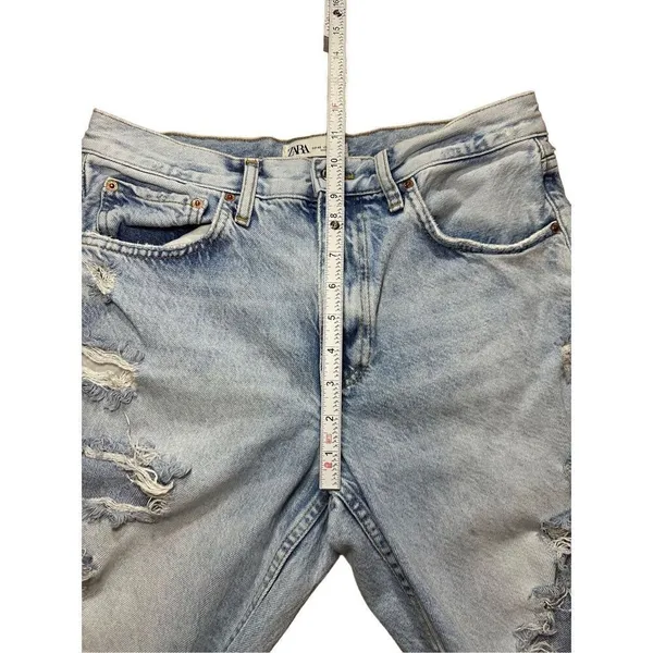 Zara The Truth Slim‎ ripped distressed mid-rise jeans sz 8 - Image 8