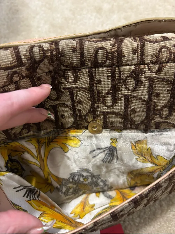 Christian Dior Vintage Pink and Brown Saddle Bag RARE - Image 12