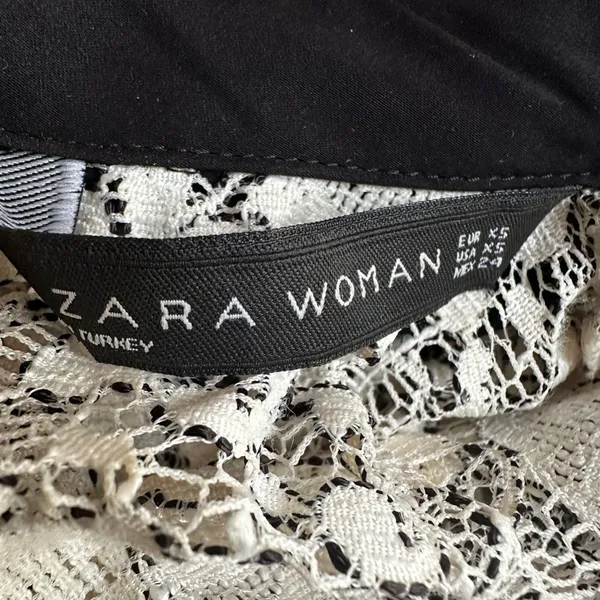Zara Lace Sleeveless Top Sheer Peter Pan Collar Victorian Romantic Modest - Image 4