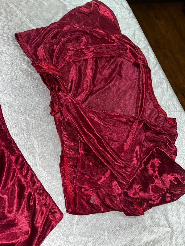 2 pieces Knotted crop top ruffle shorts - Image 6