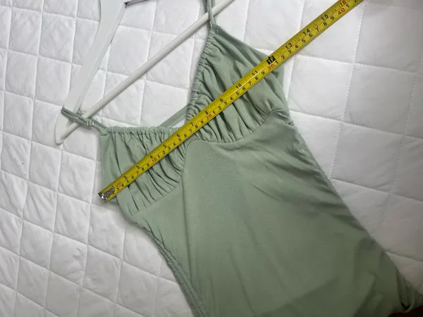 Princess Polly Sage Green Ruched Midi Dress Coquette Y2K Bodycon XS - Image 5