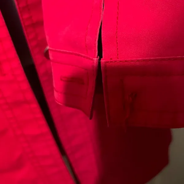 Banana Republic Elegant long Trench Coat size Medium Red everyday capsule‎ - Image 4