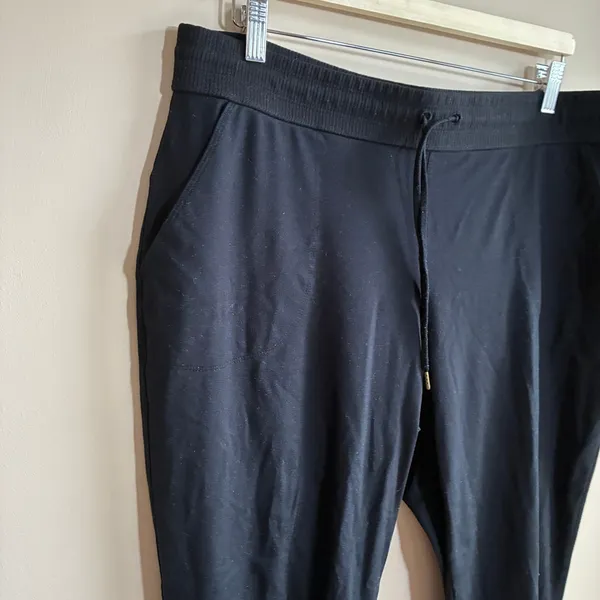 Athleta Jogger Pants XL Black Womens Activewear Lycra Spandex Stretch - Image 2