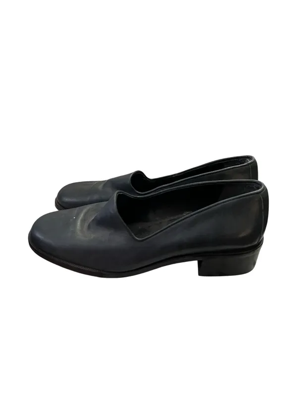 Nine West Darwin Loafer Pumps Low Block Heel Navy Black 6M - Image 6