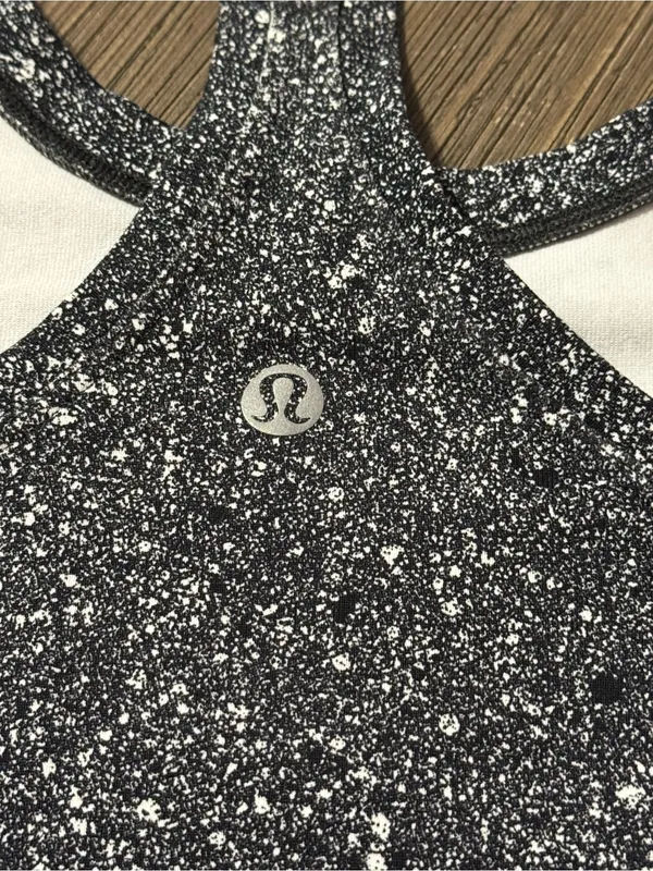 lululemon athletica Cool Racerback II Black Speckled Racerback Tank Top - Image 4