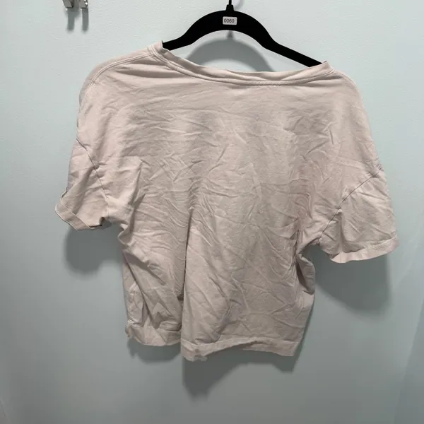 Old Navy Boxy Crop T-Shirt Size L Light Pink Short Sleeve 100% Cotton Tee - Image 4