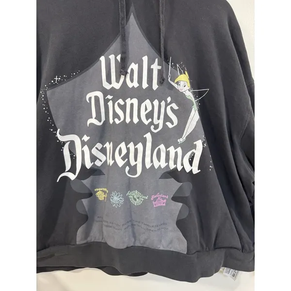 Disneys Disneyland Tinker Bell Hoodie 1X XL Oversized Cozy Disneycore Sweatshirt - Image 2