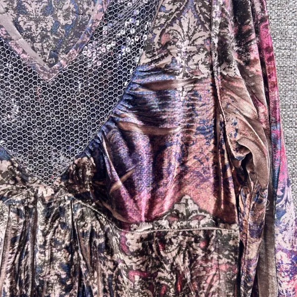 Style & Co Vintage Whimsigoth‎ Velvet Blouse Purple Medium - Image 7