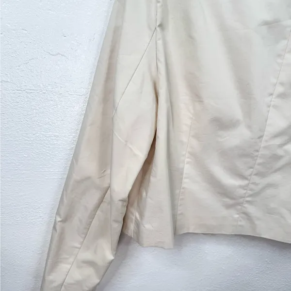 7 For All Mankind Blazer Jacket Size M Ivory Cropped Double-Breasted Lg buttons - Image 7