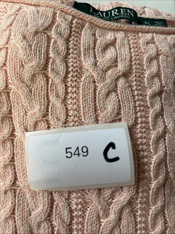 Ralph Lauren Pink Cable-Knit Crewneck Sweater - Image 8