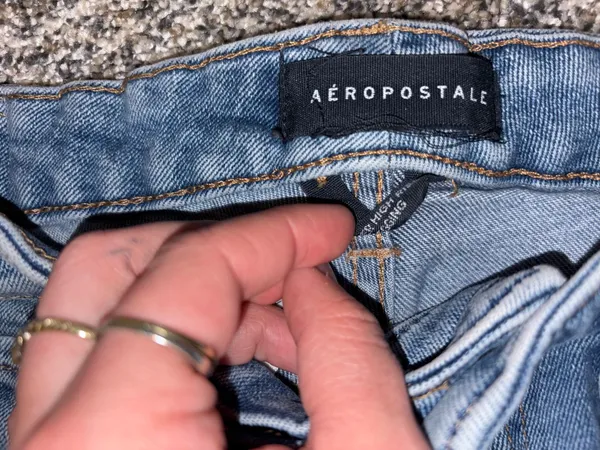 Aeropostale Women's Super High-Rise Distressed Skinny Jeans - Light Blue - Image 8