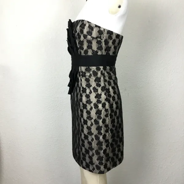 Phoebe Couture Women’s Strapless Dress Sz 0 Cocktail Black Laced. - Image 2