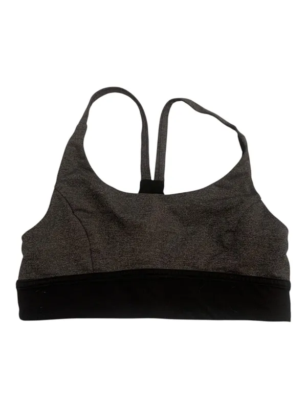 LULULEMON Train Times Bra Heathered Black size 4 - Image 4