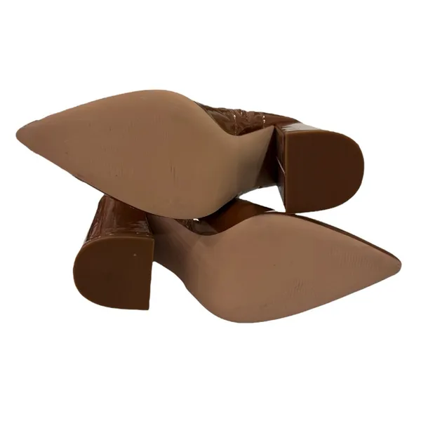 Steve Madden Glossy‎ Brown Heeled Boots - Image 9
