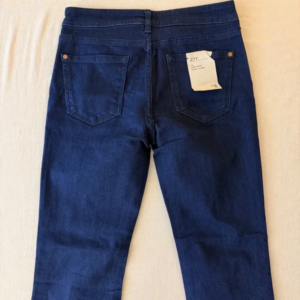 Pilcro Low-Rise Icon Flare Jeans Womens 27 Tall Blue Denim NWT - Image 6