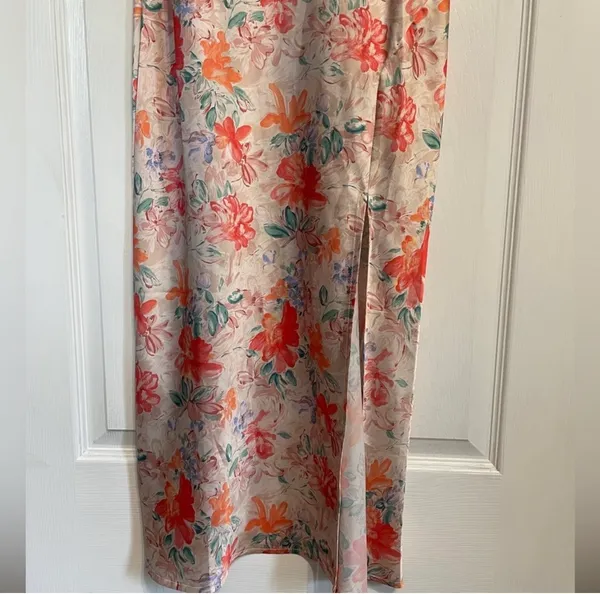 Paper Heart Cowl neck midi floral dress - Image 4