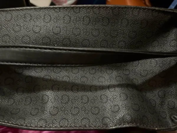Guess Black Logo-Print Tote with Gold Hardware - Image 9