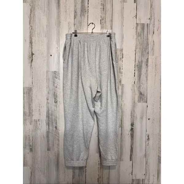 PINK Victoria’s Secret Light Gray High-Rise Fleece Joggers Women’s XL - Image 6