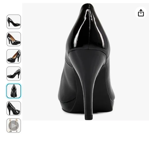 Marco Republic Rome patent comfort heels black 5.5 - Image 4