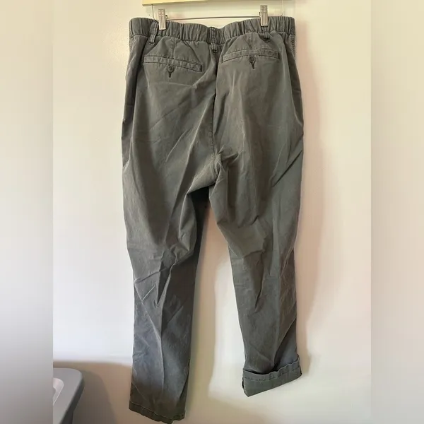 Old Navy Womens Large Gray High-Rise OG Chino Pants w/ Elastic Waist - Image 7