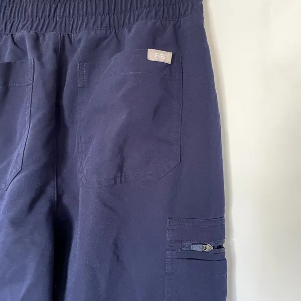 FIGS Technical collection navy high waisted wide leg pants women's S - Image 4