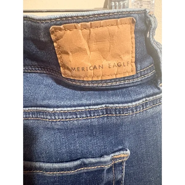 American Eagle Kick Boot Jeans Womens 8 Medium Wash Excellent Next Level Stretch - Image 16