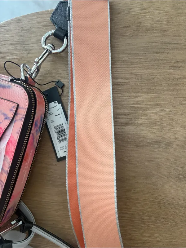 NWT Marc Jacobs The Snapshot Watercolor Crossbody Pink Leather - Image 9