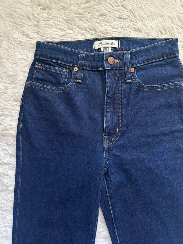 Madewell Jeans Skinny Flare in Rinse Wash High Rise Dark Wash Indigo Sz 24 - Image 6