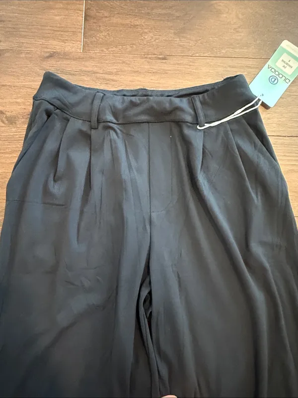 Dlooda Women’s Black Wide Leg Pants Size Small NWT - C3-209 - Image 4