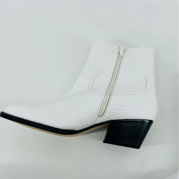 Something Navy‎ Wesley White Cowboy Booties 7.5 - Image 10