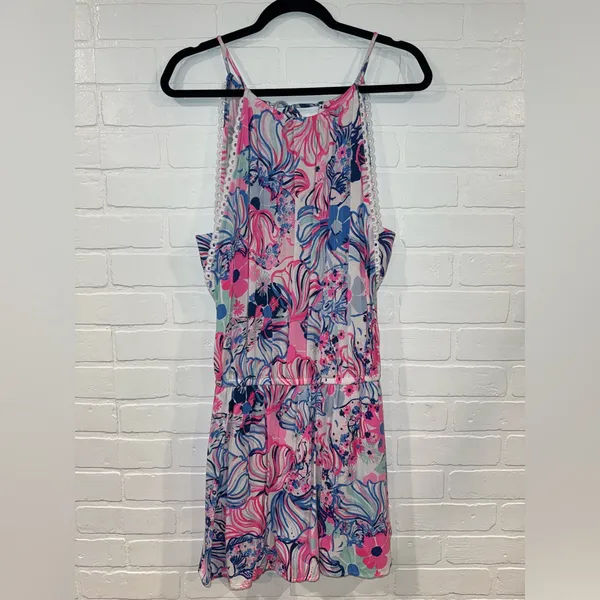 Lilly Pulitzer Gianna Make A Splash Skort Romper in Prosecco Pink - Image 11