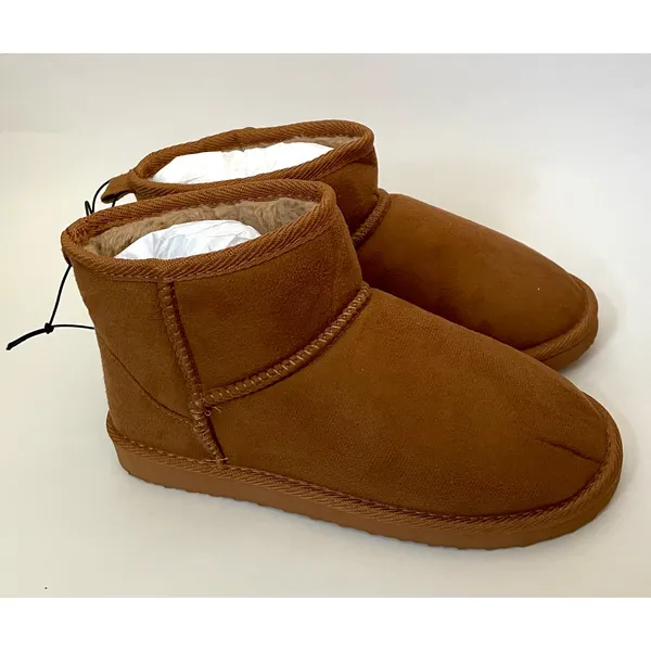 MIA Faux Fur Bootie Lightweight Winter Warm Boot Brown Size 6.5 NEW - Image 2