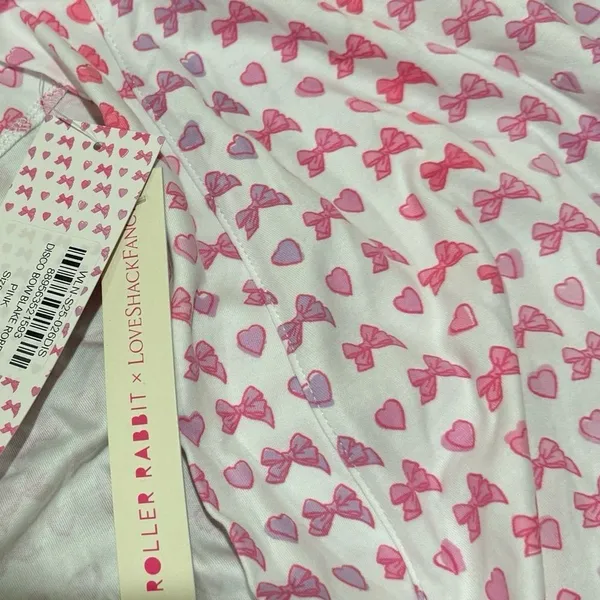 NWT Loveshackfancy × Roller Rabbit Disco Bow Blake Robe Limited Edition Sz M/L - Image 10