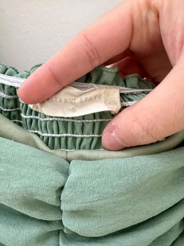 Altard State Sage Green Puff Sleeve Mini Dress - Image 5