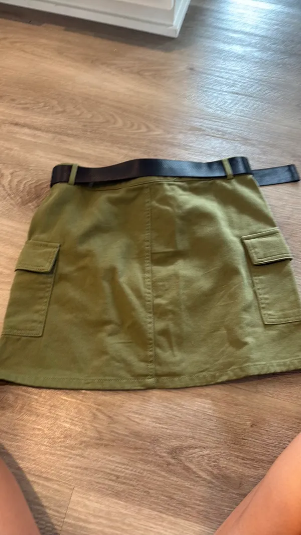 Boutique, green denim skirt - Image 3