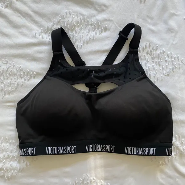 Victoria's Secret Sport Bra Women's Size S Black Sportwear Athleisure - Image 6